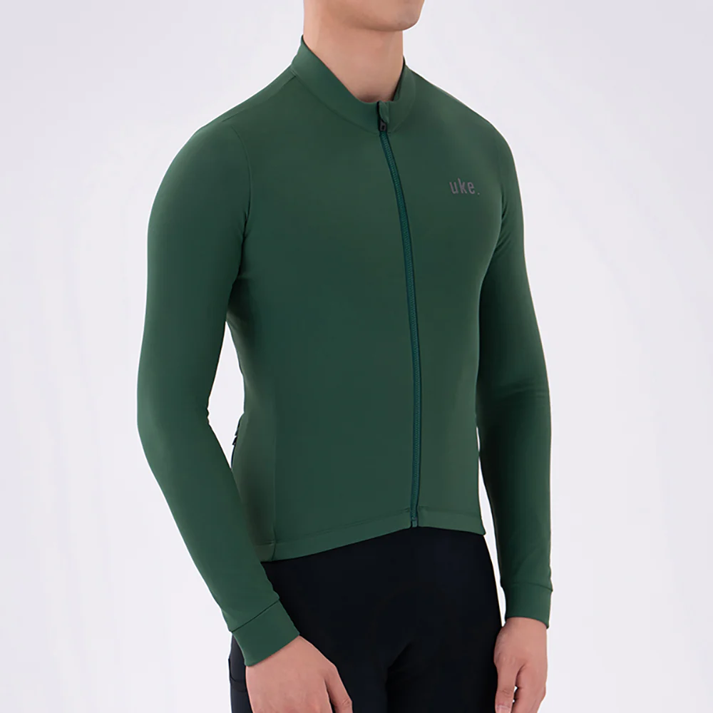 Why is the Men's Training Thermal Cycling Jacket Dark Green-Ocean the Ultimate？