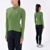 Women's Training Thermal Cycling Jersey Jade-Green shoots