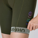 Women's Seamless Bib Shorts SI-1 Nimble-Olive Green