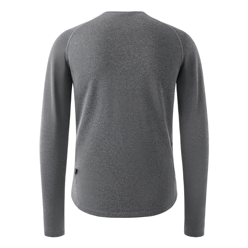 メンズ SI-1 メリノウール L/S ベースレイヤー ShanYue-ディープヘンプアッシュ