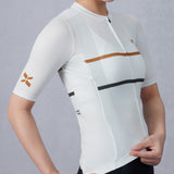 Women's Training cycling Jersey A002- cream