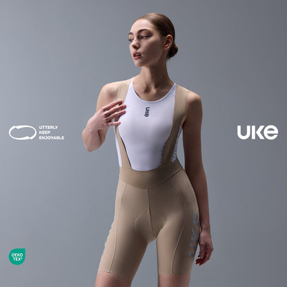 Women's Road Bib Shorts RS200-Grayish brown