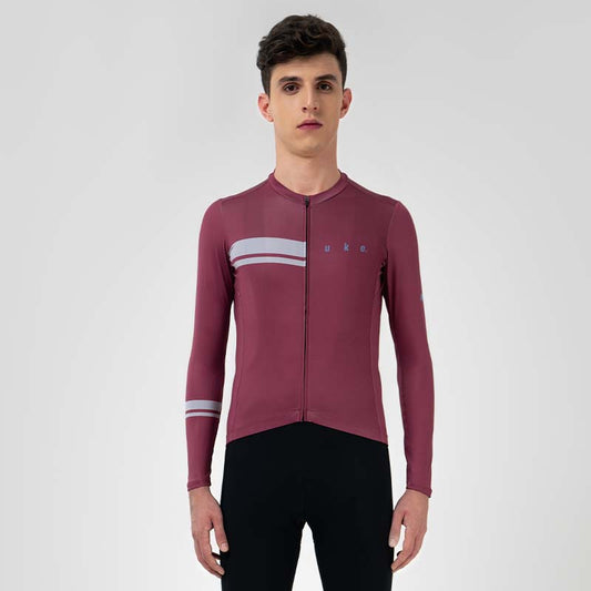 Men's Training LS Jersey A001- Claret