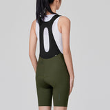 Women's Seamless Bib Shorts SI-1 Nimble-Olive Green