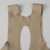 Women's Seamless Bib Shorts SI-1 Curly Shu-Grayish brown