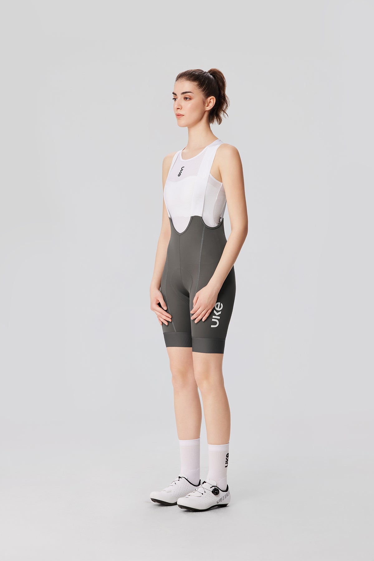 Women's Bib Shorts Eit cushion Yunling-Pale azalea